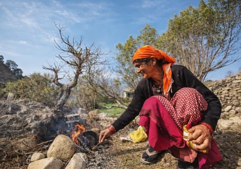 Mountain views from Pahadi House — Himalayan homestay in Uttarakhand