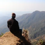 The cliff edge on the Hathipaon ridge above the Doon Valley, George Everest, Mussoorie