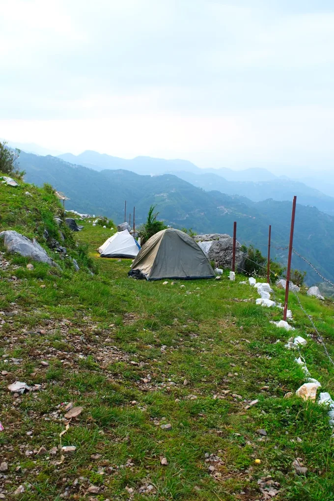 Camp George Everest — panoramic hillside view