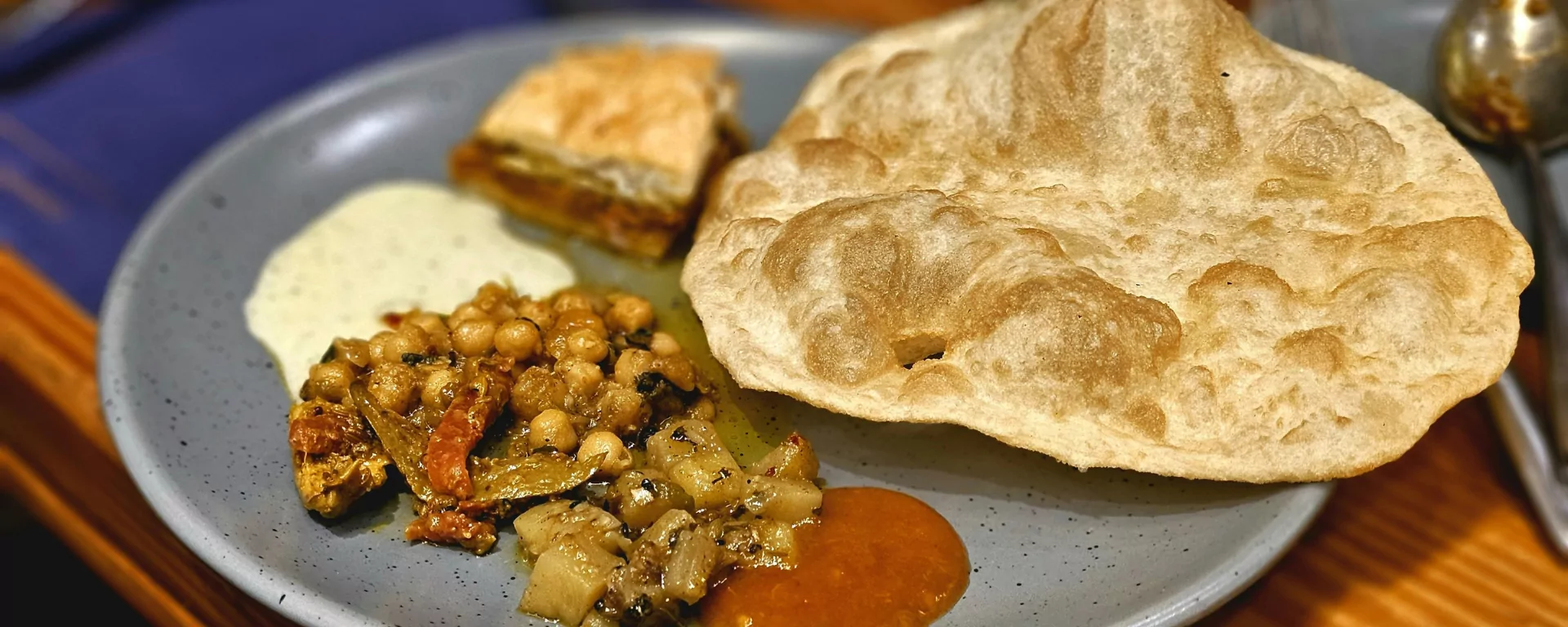 Freshly cooked Garhwali dal and rice in a cozy setting