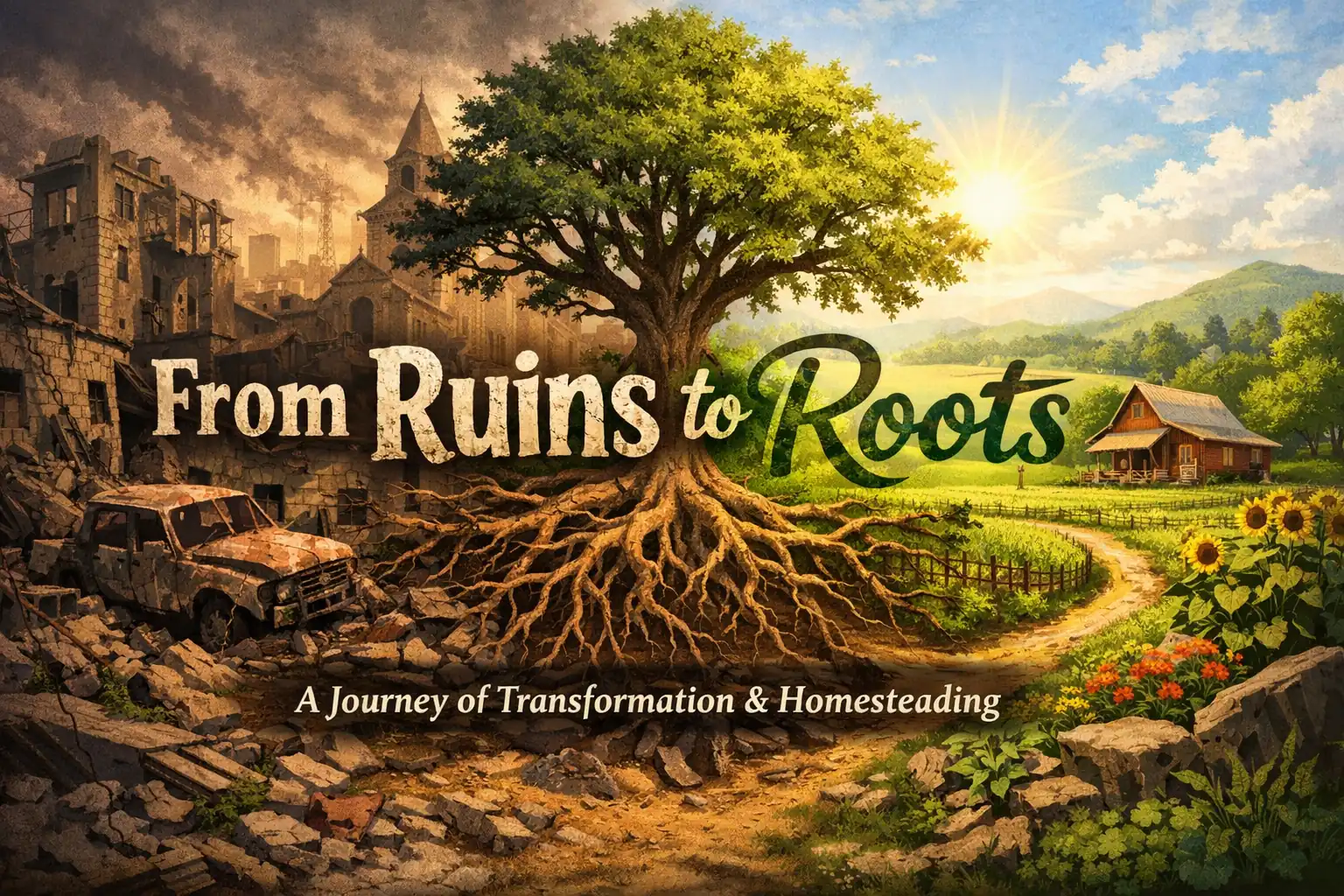 Restored pahadi stone-and-mud home — From Ruins to Roots