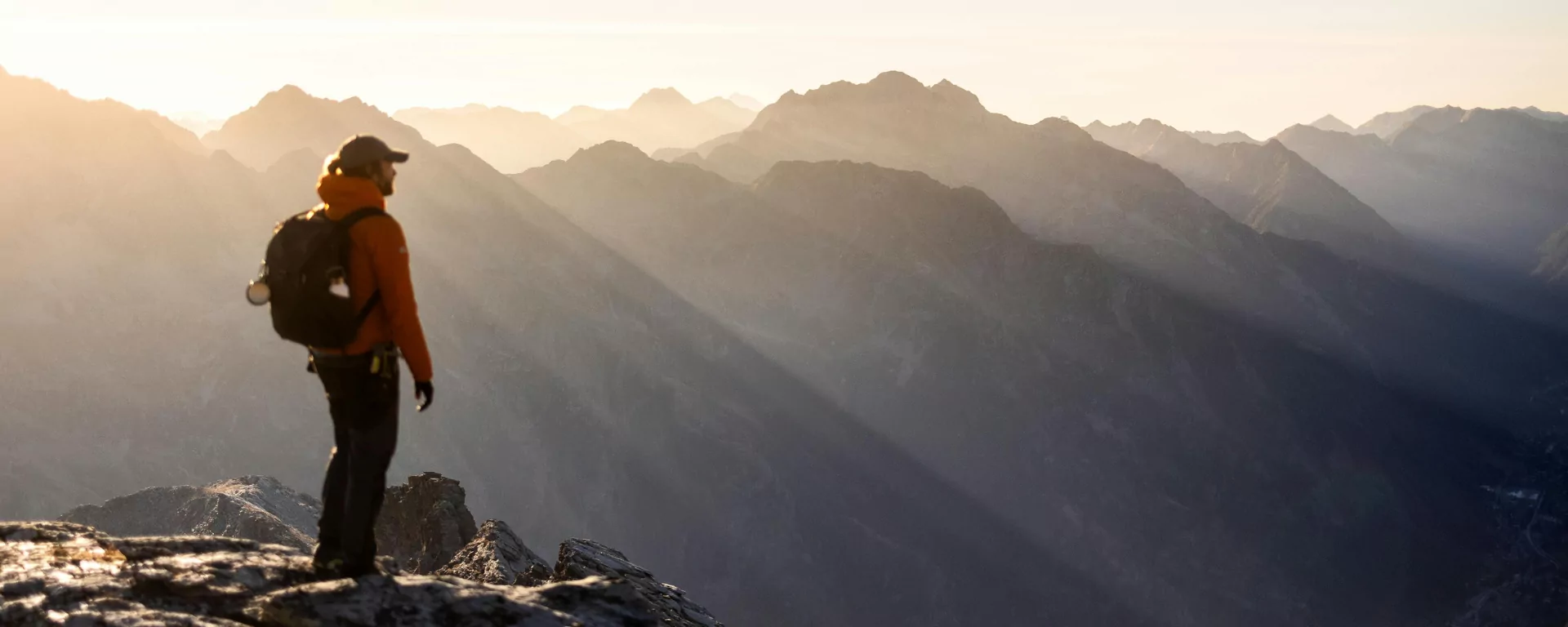 First light catching the Himalayan peaks at dawn