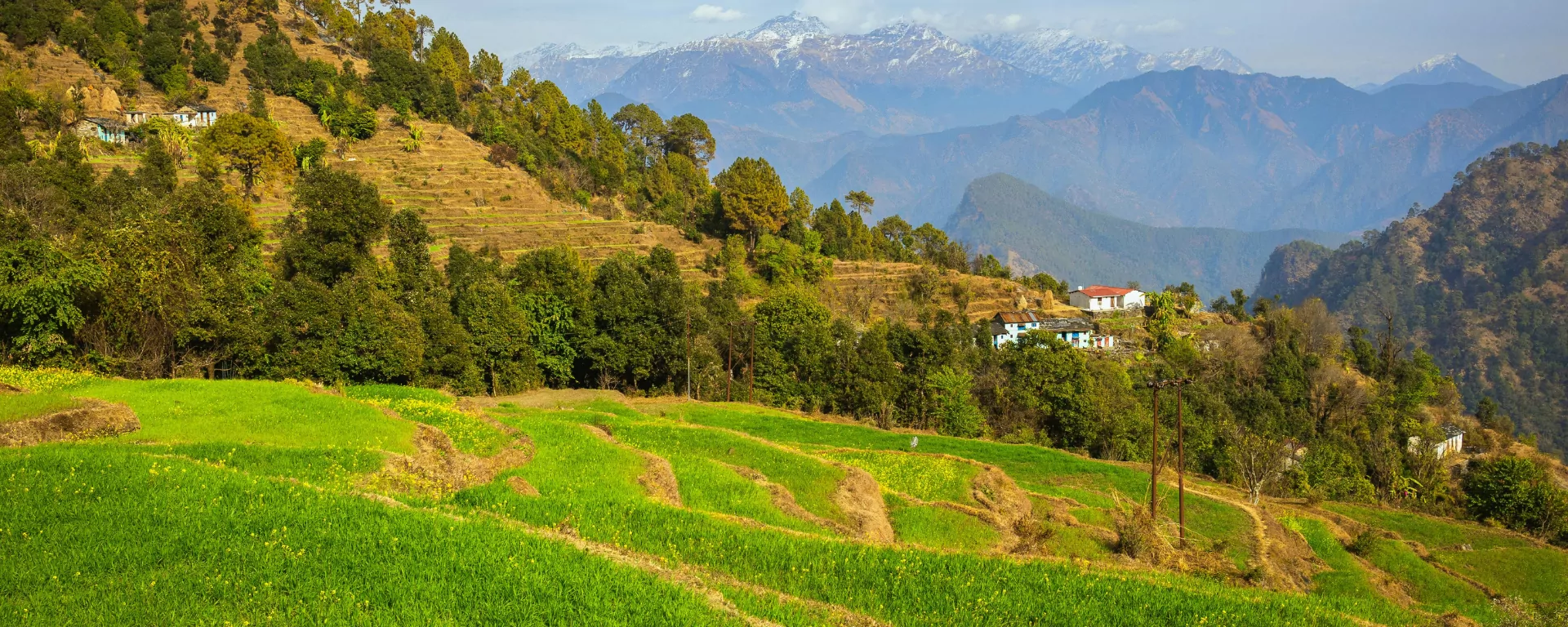 Summit rocks with panoramic Garhwal views