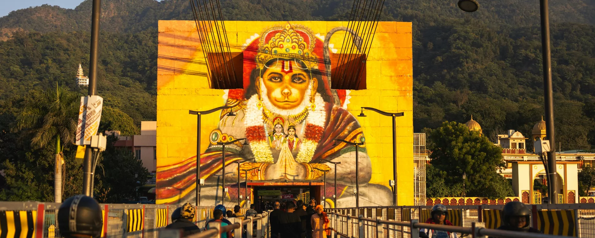 Sunrise over Himalayan peaks from a summit near Mussoorie