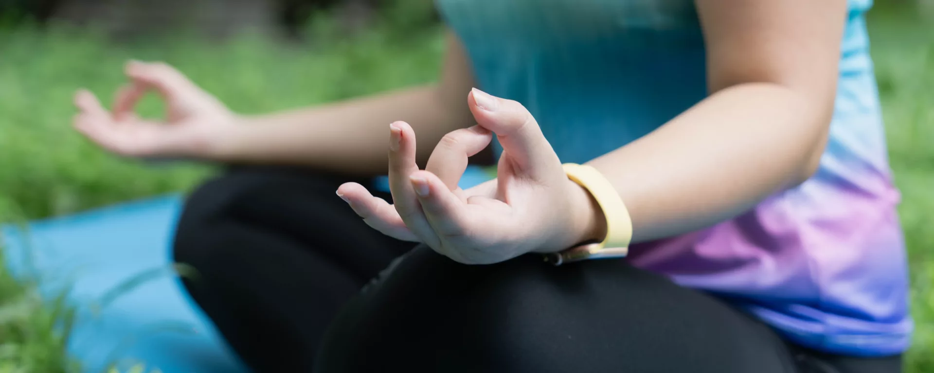 Forest meditation along a quiet trail