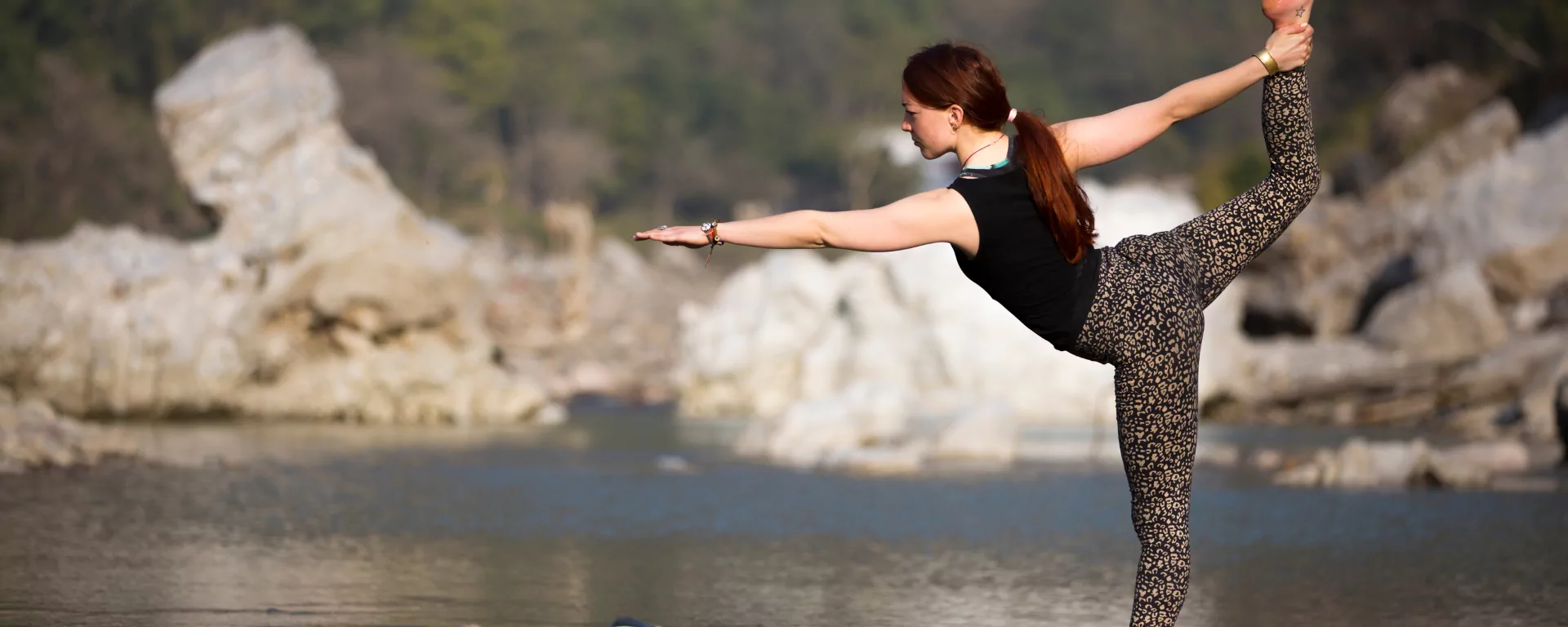 Sun salutations facing the Himalayas