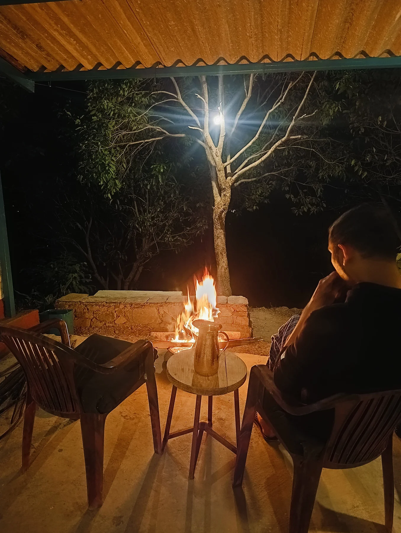 Spacious veranda seating with panoramic valley views at Kotadun Birding Retreat, Kotabagh