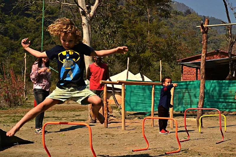 Archery and lawn games at the Rajaji wilderness retreat