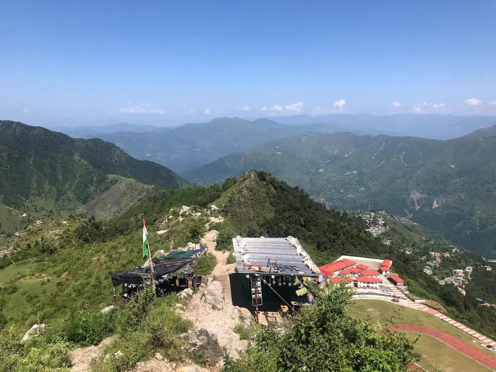 Panoramic Himalayan view from Seegreen Cafe Mussoorie near the George Everest peak