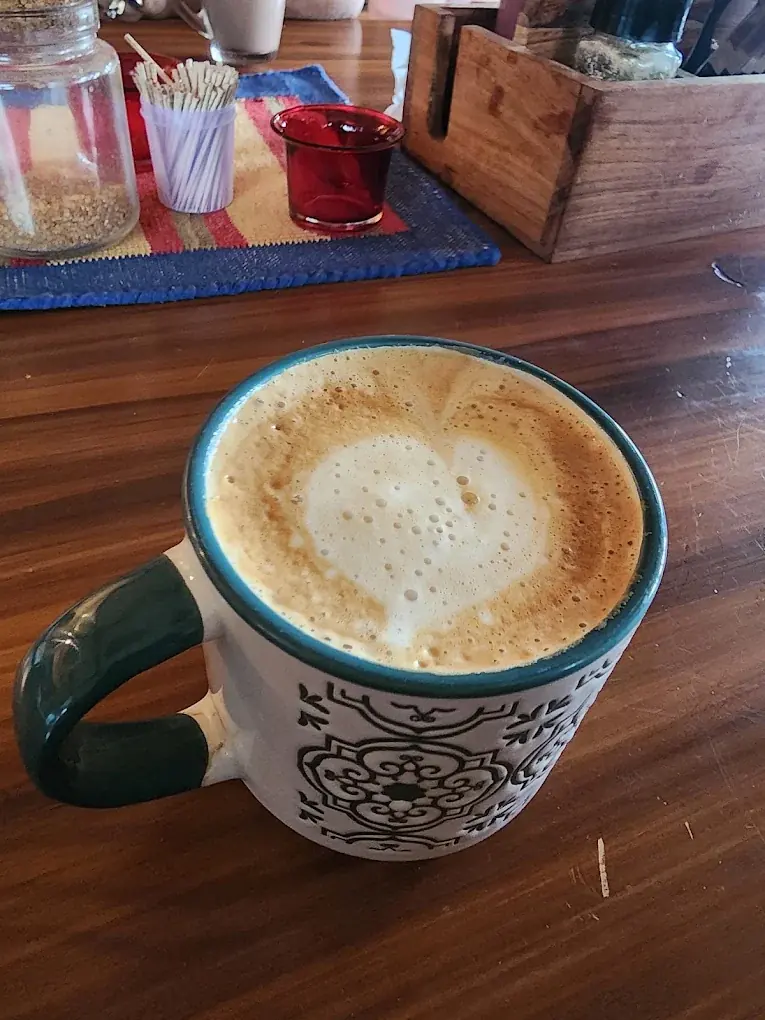 Fresh coffee at the Seegreen rooftop cafe, Mussoorie