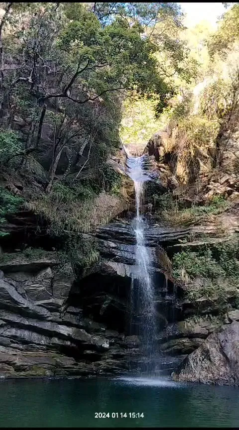 Waterfall within walking distance of Aa Maa's Homestay, Mukteshwar