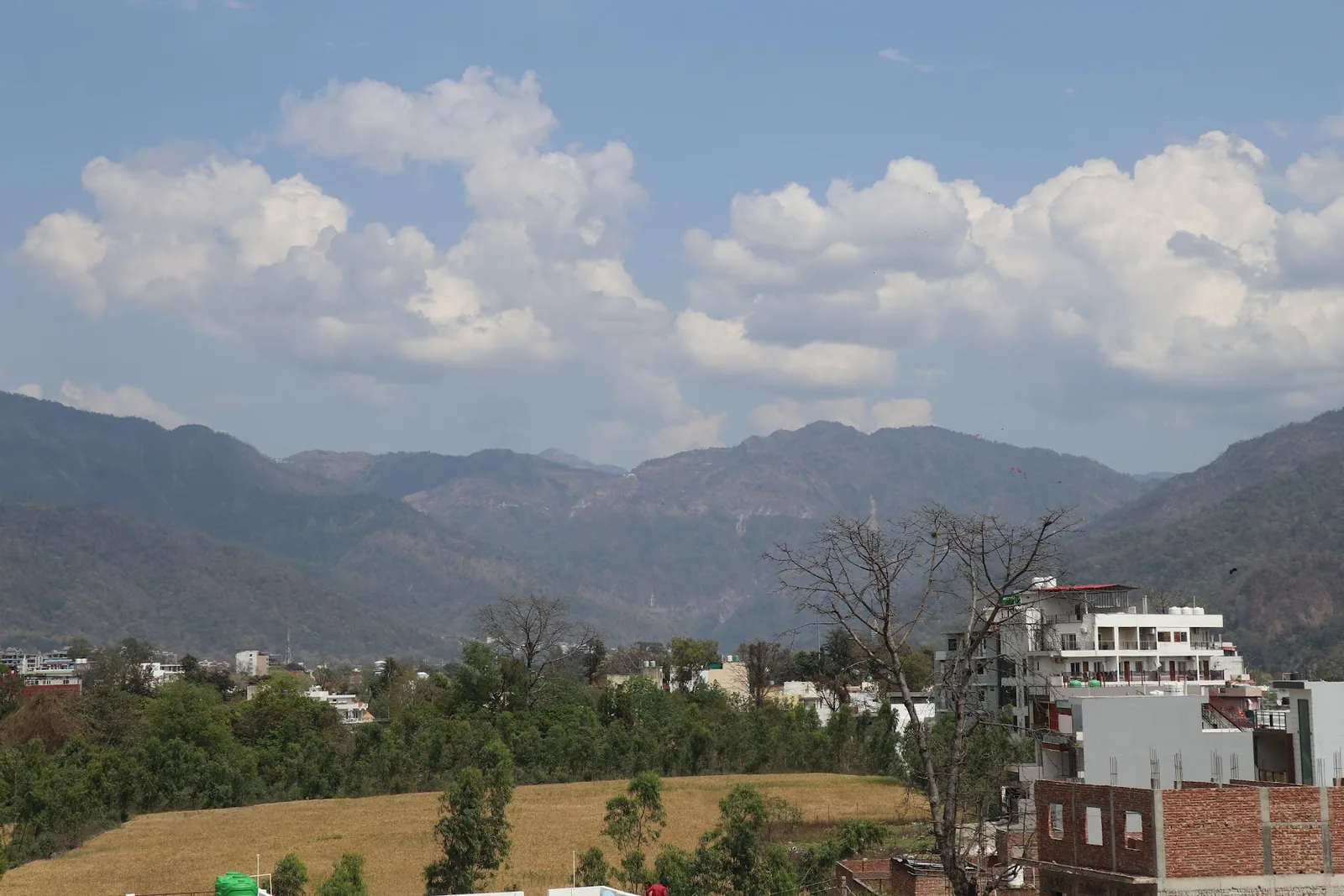 Rishikesh and the hills seen from Little Sparrow Homestay